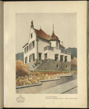 Villa in Stuttgart. Architekt: Oberbaurat Prof. H. Jassoy in Stuttgart.