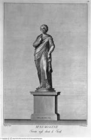Il Museo Pio-Clementino, Tomo I-VII, Tomo I: Statue del Museo Pio-Clementino, Statue der Mnemosyne