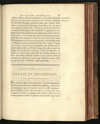 Troisième section: Formes et proportions.