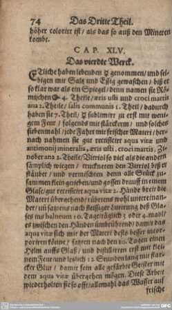 CAP. XLV. Das vierdte Werck.