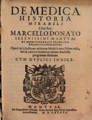 De medica historia mirabili : Libri 6