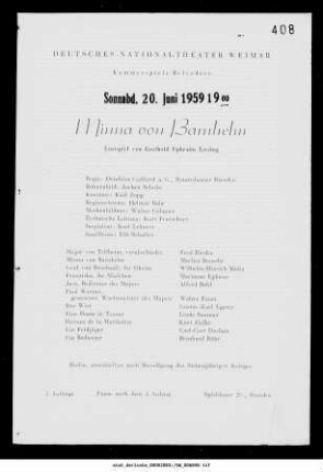 Minna von Barnhelm