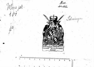 CANTIONES SELECTISSIMAE. QVATVOR VOCVM. AB EXIMIIS ET PRAESTANTIBVS CAESAREAE MAIESTATIS CAPELLAE Musicis. M. Cornelio Cane. Thoma Crequilone. Nicolao Payen. & Iohanne Lestainnier Organista, Compositae, & in Comitijs Augustanis studio & impensis SIGISMVNDI SALMINGERI in lucem aeditae. LIBER PRIMVS