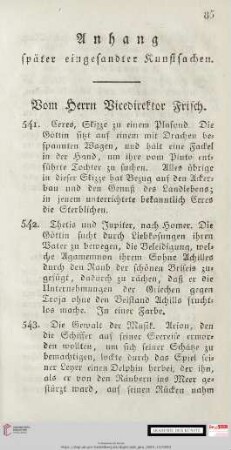 Anhang später eingesandter Kunstsachen