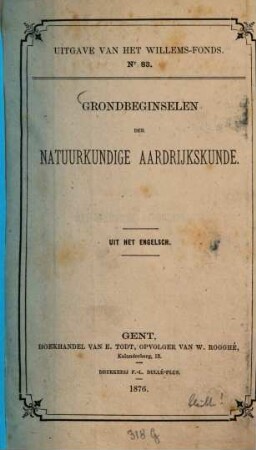 Grondbeginselen der natuurkundige aardrijkskunde : Uit het Engelsch