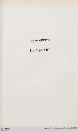 Libro quinto. Il Vasari