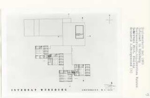 Internat, Würzburg (Diplomarbeit bei Peter Poelzig): Grundriss 2. Obergeschoss 1:200
