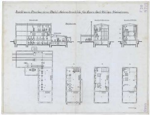 Technische Zeichnung : Projekt zum Neubau einer Mahl- und Schneidemühle für Herrn Carl Stillger, Skaisgirren
