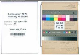 Entnazifizierung Franz Kueppers , geb. 08.05.1903 (Landwirt)
