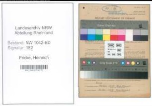 Entnazifizierung Heinrich Fricke , geb. 08.01.1898 (Lehrer)