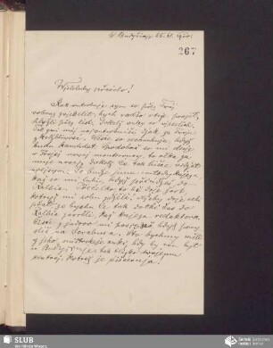 [list wot: Feliks Pětranc, 25.11.1900]