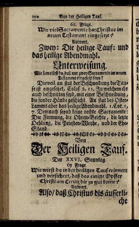 Von Der Heiligen Tauf. - [Vom Amt der Schlüssel.]