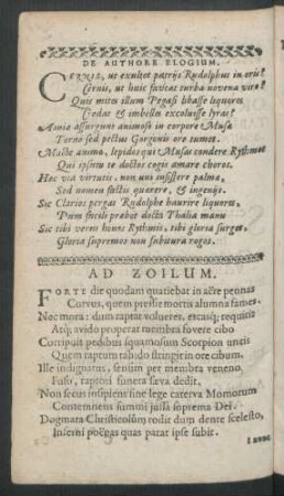 De Authore Elogium.