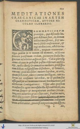 Meditationes Graecanicae In Artem Grammaticam Autore Nicolao Clenardo
