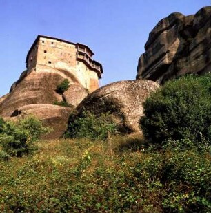 Metéora. Kloster Agios Nikólaos Anapavsás