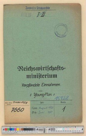 Youngplan: Verpfändete Einnahmen