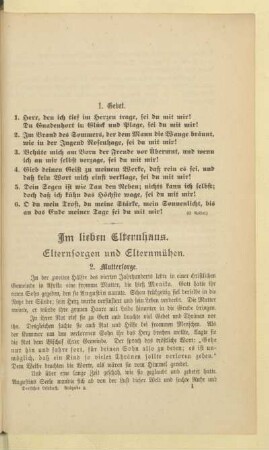 Im lieben Elternhaus