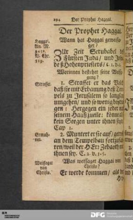 Der Prophet Haggai.