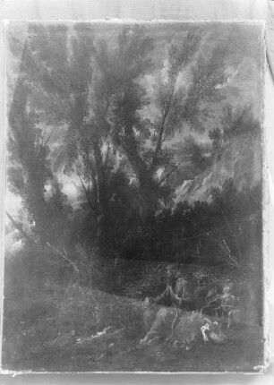 Waldlandschaft mit zwei Eremiten