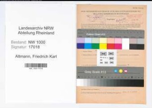 Entnazifizierung Friedrich Karl Altmann, geb. 03.04.1897 (Arbeiter)