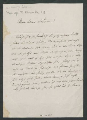 Brief an Mary Wurm : 04.06.1888