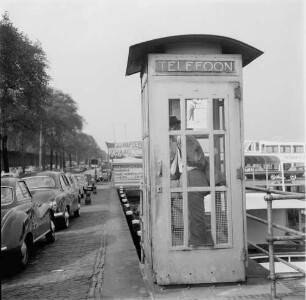 Amsterdam : Amsterdam, Telefonzelle, September 1956