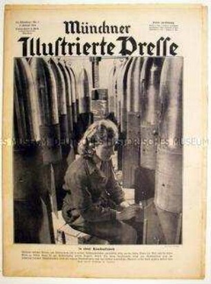 Wochenzeitschrift "Münchner Illustrierte Presse" u.a. mit einem Bildbericht über Frauen in der Rüstungsindustrie