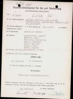 Hattler, Agatha