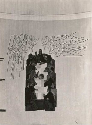 Dresden-Neustadt. Kirche des Diakonissenhauses. Altarbild "Abendmahl" (um 1960, P. Sinkwitz; Kaseintempera)