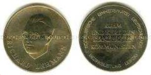 Medaille der Sozialistischen Einheitspartei Deutschlands auf Richard Lehmann