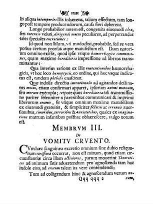 Membrvm III. De Vomitv Crvento.