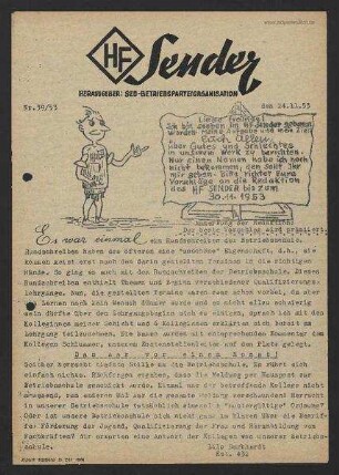 'HF-Sender' [Flugblatt], Nr.39/1953 (24. November 1953)
