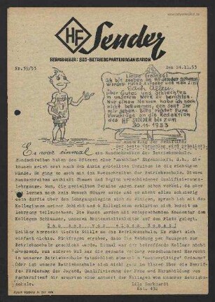 'HF-Sender' [Flugblatt], Nr.39/1953 (24. November 1953)