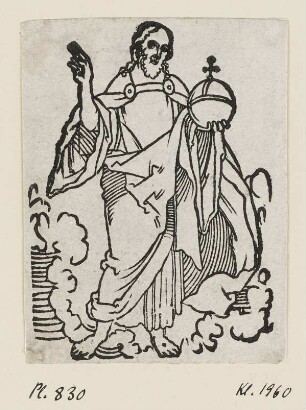 Christus geht über Wolken