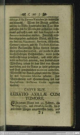Casus XLIV. Luxatio Axillae Cum Tumore