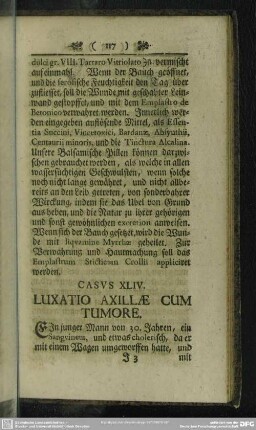 Casus XLIV. Luxatio Axillae Cum Tumore