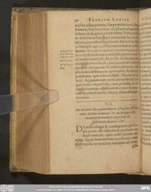 VII. An medium seu argumentum in syllogismo rectè dicatur Medius terminus? Et an Medium rectè vocetur Extremum. Et: Quo sensu Argumentum dicatur [...]?