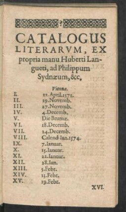 Catalogus literarum