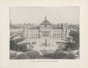 Reichstagsgebäude mit Bismarck-Denkmal