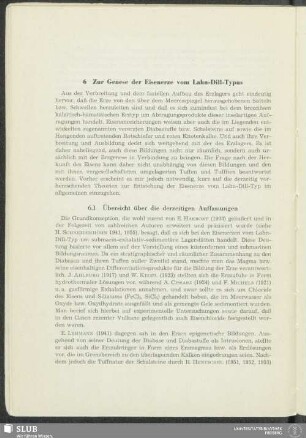 6 Zur Genese der Eisenerze vom Lahn-Dill-Typus