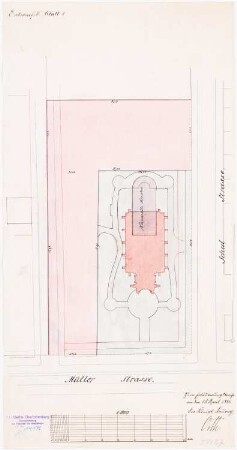 Nazarethkirche (1835), Berlin-Wedding Projekt II (Neubau): Lageplan 1:500