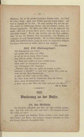 VIII. Wanderung an das Wasser