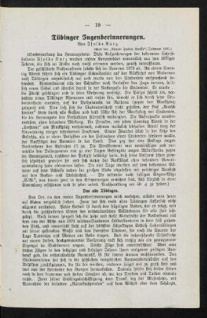19-24, Tübinger Jugenderinnerungen