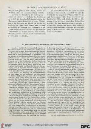 Der fünfte Delegiertentag der deutschen Kunstgewerbevereine in Leipzig