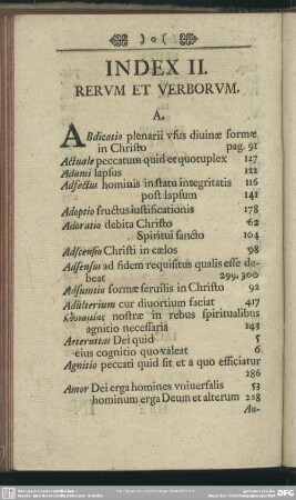 Index II. Rerum Et Verborum