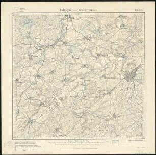 Meßtischblatt 121.(3126) : Wallengrün (Sächs.) - Zeulenroda (Preuss.), 1919 : Wallengrün (Sächs.) - Zeulenroda (Preuss.). - Aufgen. 1907, hrsg. 1909, einz. Nachtr. 1919. - 1:25000. - Leipzig, 1919. - 1 Kt.