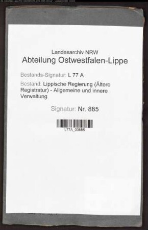 Anstellung der Drosten im Amt Schwalenberg