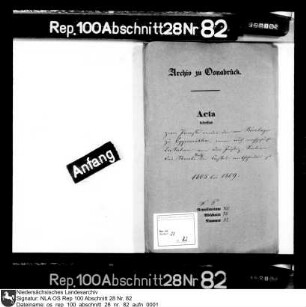 Ablehnung von Revisionsanträgen in zwei Prozessen gegen den Landdrosten Max Friedrich von Boeselager durch die Justizsektion des Staatsrats in Kassel Enthält: Klage des österreichischen Generalfeldmarschall-Lieutenants Freiherrn von Wimpfen zu Mollberg wegen Nachlassenschaftskapitalien; Klage des Kolon Ottken zu Besten, Kirchpiel Ankum, wegen grundherlicher Lasten