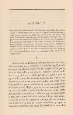 Capítulo V. Resena histórica del comercio de Filipinas. - Continúa la segunda época ...