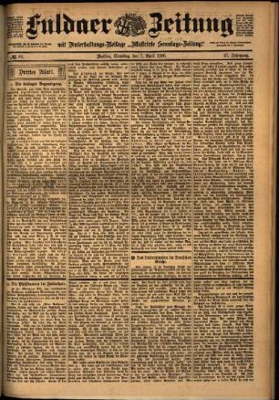 Dritte Ausgabe vom Samstag, den 07. April 1900.